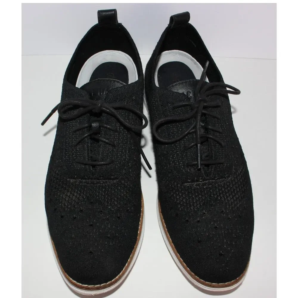 Cole Haan Womens Grand OS Sneakers Black Stitchlite Size 9B Gently Used